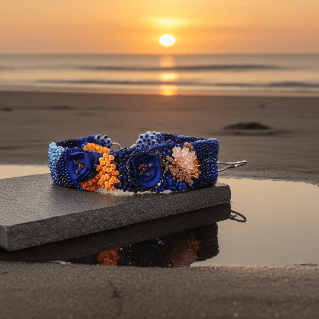 Exklusives handgefertigtes Armband aus Perlen „Natural Treasures“