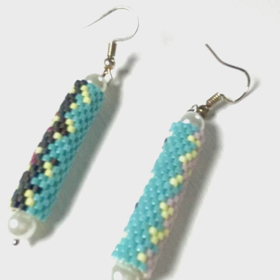 Light and stylish handmade earrings from beads Miyuki are crafted using Peyote technique - Ornamentico shop
