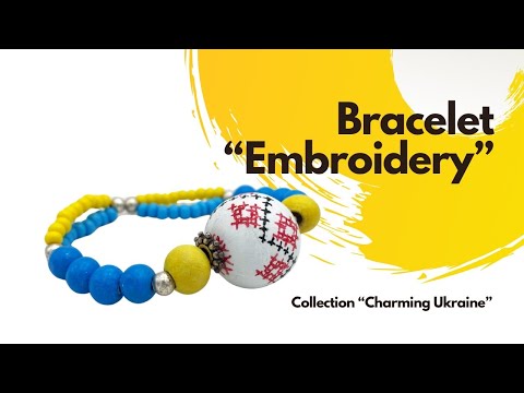 Handmade bracelet crafted in Boho style from hand painted wooden bead - Ornamentico shop