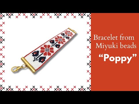 Handmade bracelet from beads crafted in weaved technique from Miyuki beads - Ornamentico shop