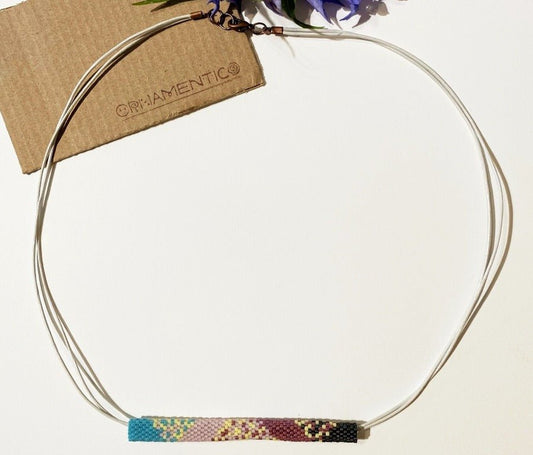 This necklace from beads Miyuki is hand made using Peyote technique - Ornamentico shop