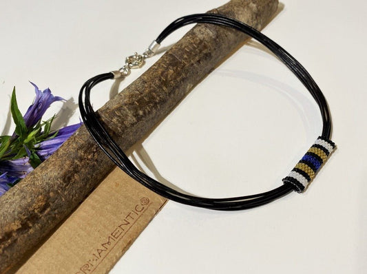 Colorful necklace from beads Miyuki is hand made using Peyote technique - Ornamentico shop