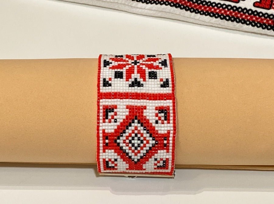 Soft handmade bracelet from beads crafted in weaved technique from Miyuki beads - Ornamentico shop