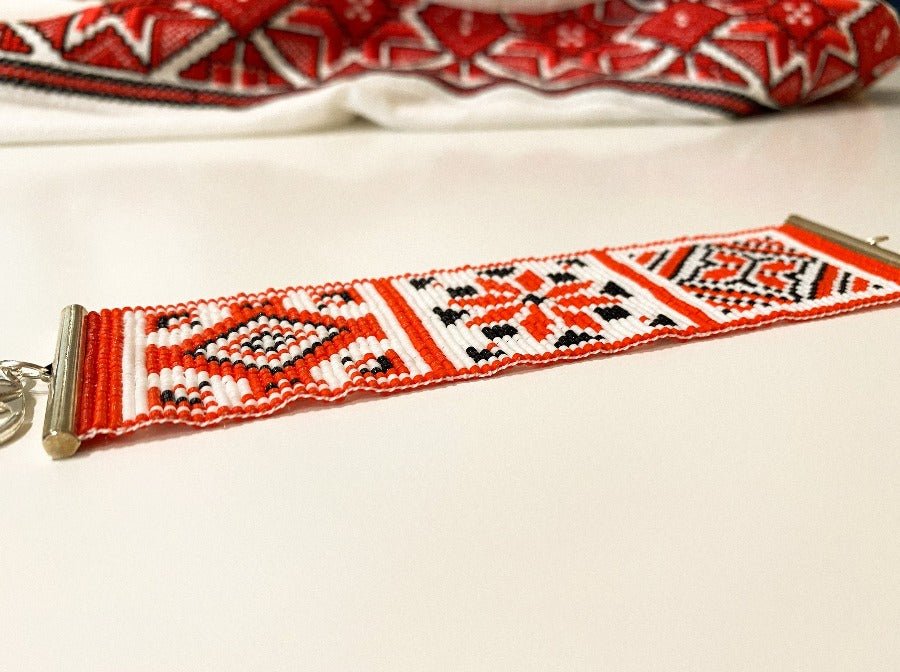 Soft handmade bracelet from beads crafted in weaved technique from Miyuki beads - Ornamentico shop