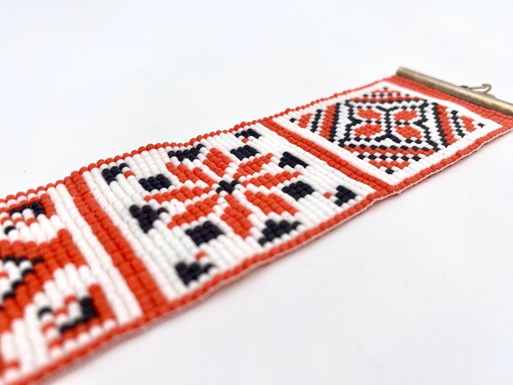 Soft handmade bracelet from beads crafted in weaved technique from Miyuki beads - Ornamentico shop