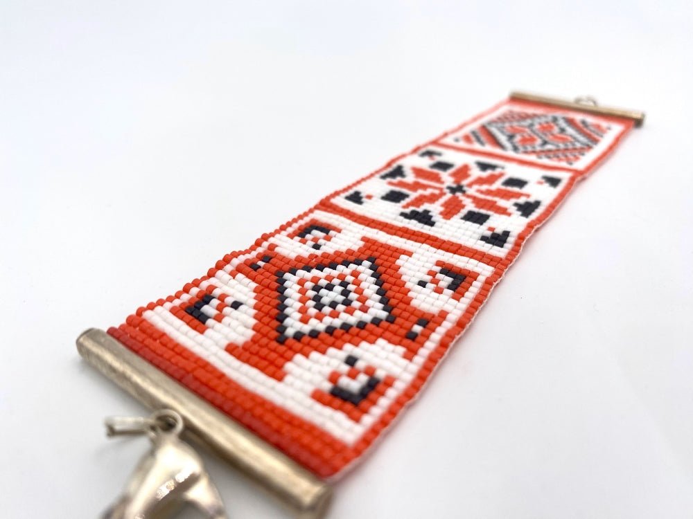 Soft handmade bracelet from beads crafted in weaved technique from Miyuki beads - Ornamentico shop