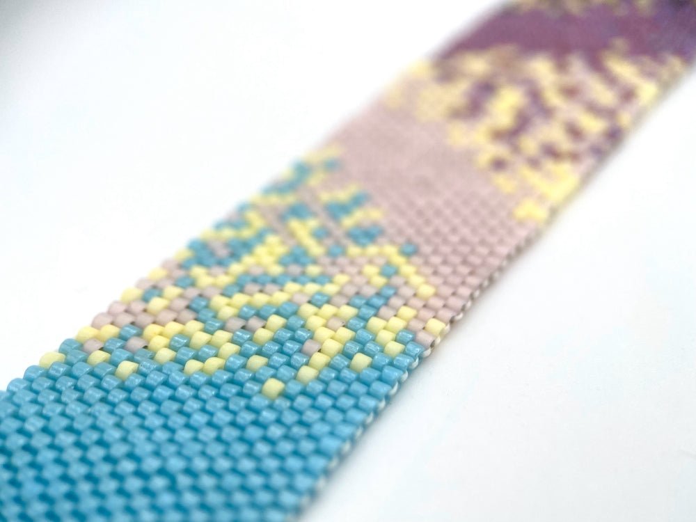 Bracelet from beads Miyuki is crafted using Peyote technique. "Tokyo Lights" collection - Ornamentico shop