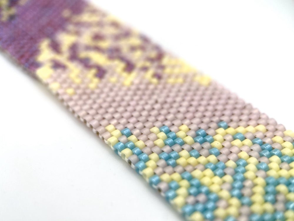 Bracelet from beads Miyuki is crafted using Peyote technique. "Tokyo Lights" collection - Ornamentico shop