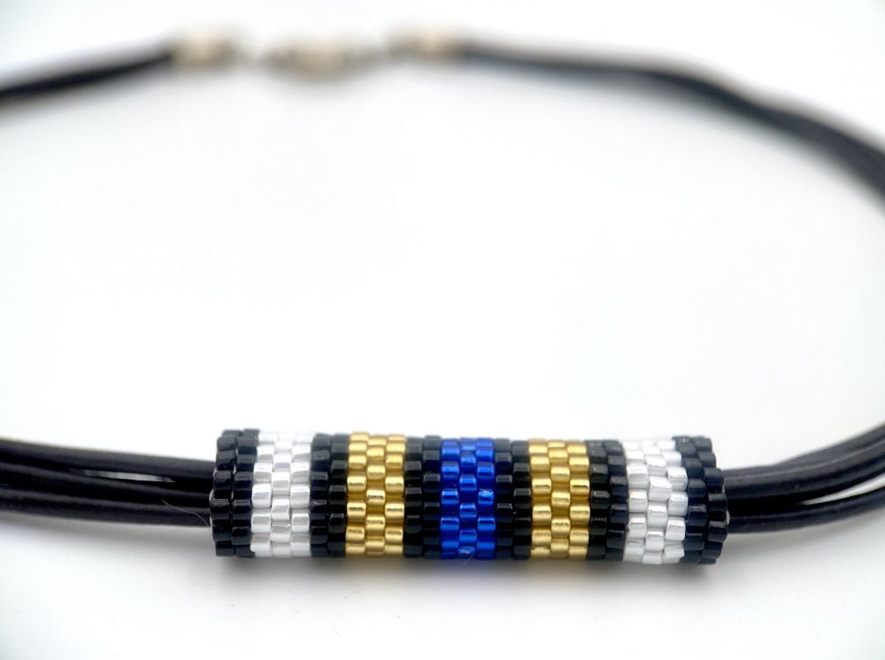 Colorful necklace from beads Miyuki is hand made using Peyote technique - Ornamentico shop