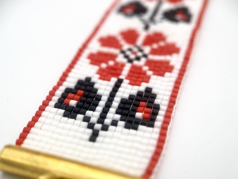 Handmade bracelet from beads crafted in weaved technique from Miyuki beads - Ornamentico shop