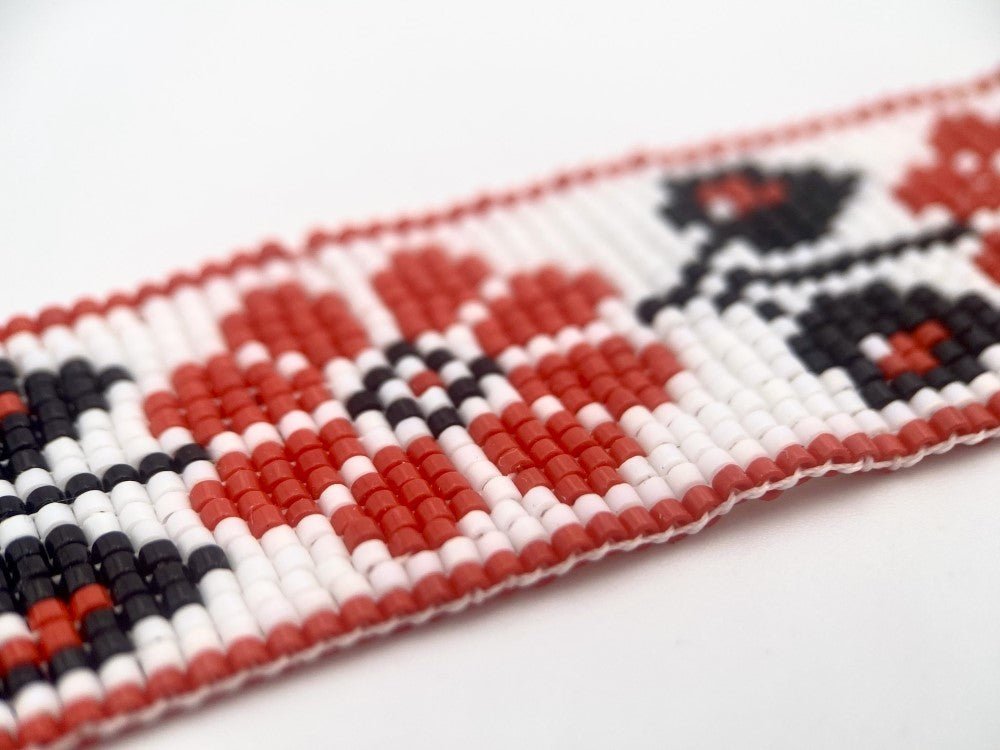 Handmade bracelet from beads crafted in weaved technique from Miyuki beads - Ornamentico shop