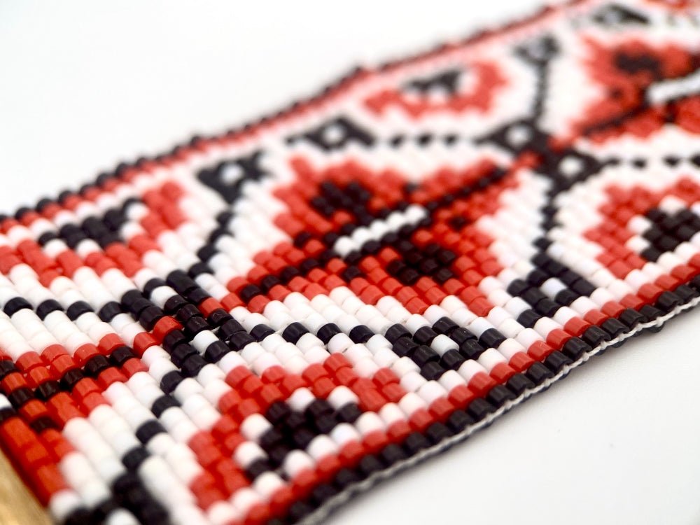 Soft handmade bracelet from beads crafted in weaved technique from Miyuki beads - Ornamentico shop