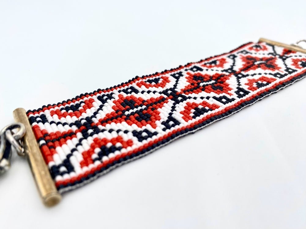 Soft handmade bracelet from beads crafted in weaved technique from Miyuki beads - Ornamentico shop