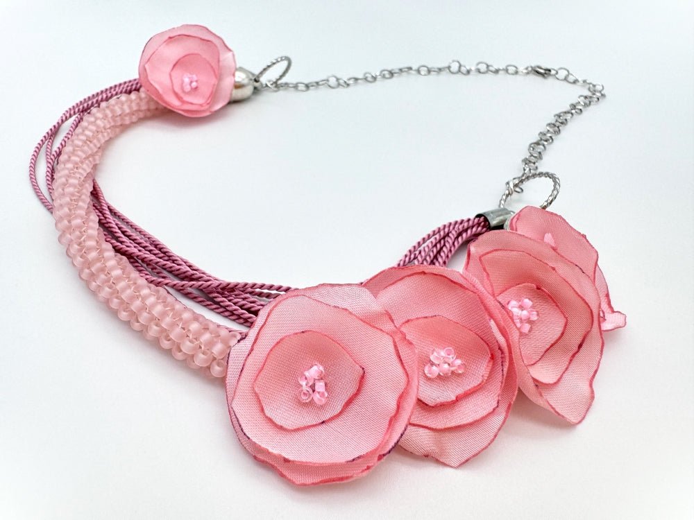 Handmade floral necklace "Floral Fantasy" - Ornamentico shop