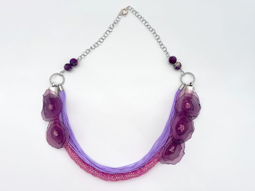 Handmade floral necklace "Floral Fantasy" - Ornamentico shop