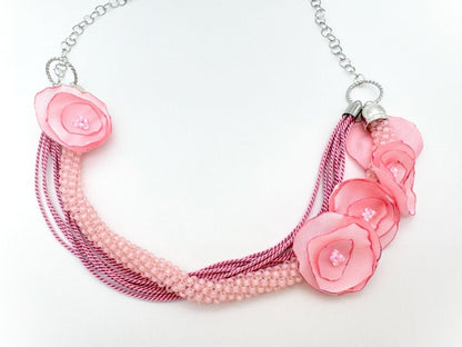 Handmade floral necklace "Floral Fantasy" - Ornamentico shop