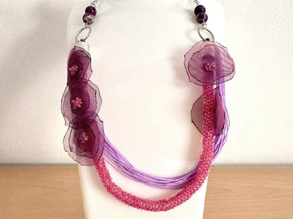 Handmade floral necklace "Floral Fantasy" - Ornamentico shop