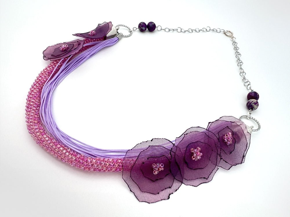 Handmade floral necklace "Floral Fantasy" - Ornamentico shop