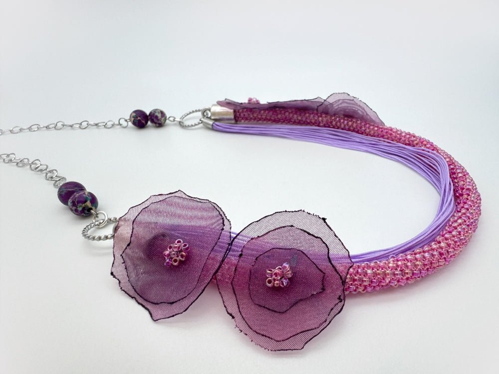 Handmade floral necklace "Floral Fantasy" - Ornamentico shop