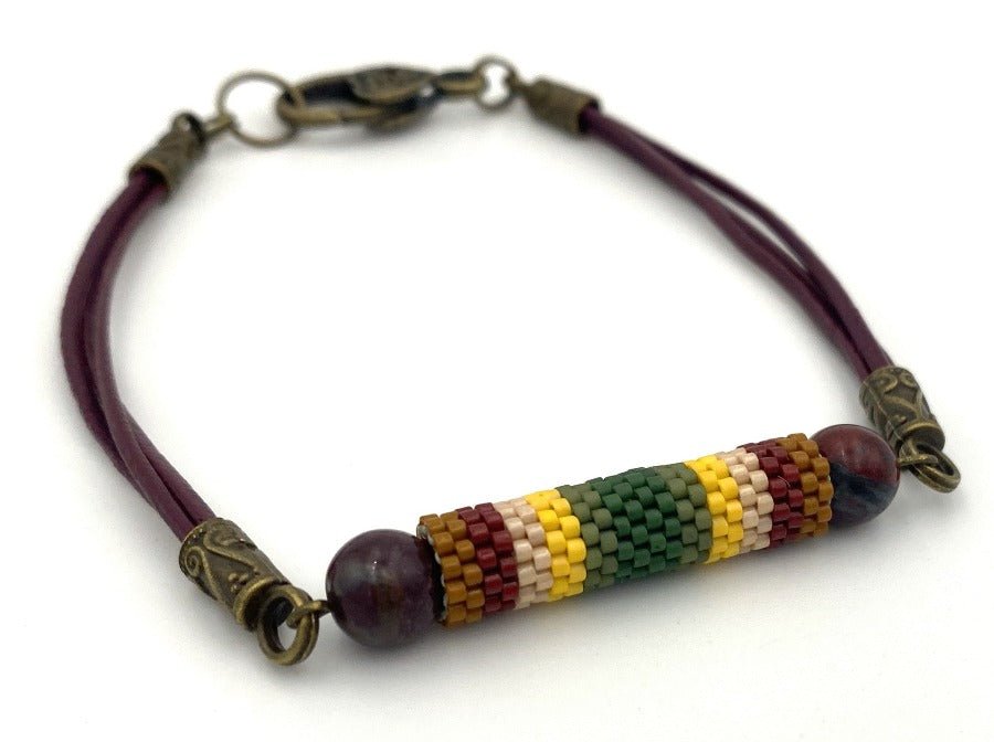 Handmade bracelet from beads "Indian Summer" - Ornamentico shop