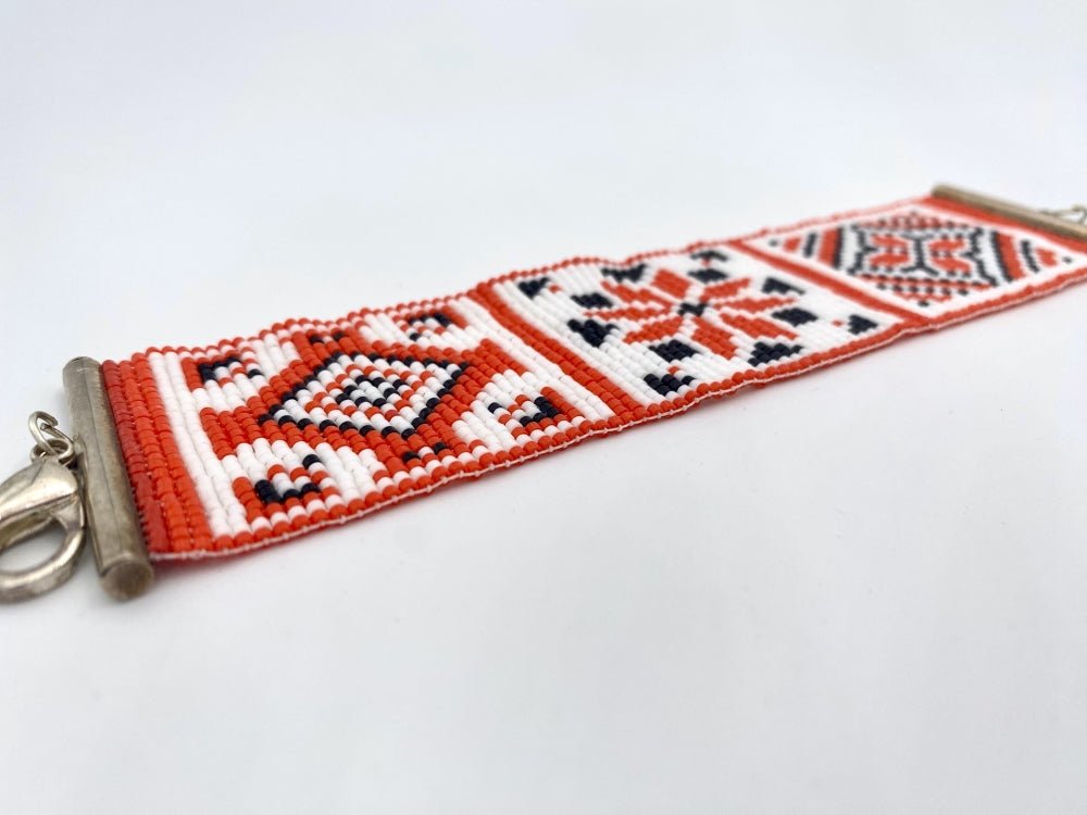 Soft handmade bracelet from beads crafted in weaved technique from Miyuki beads - Ornamentico shop