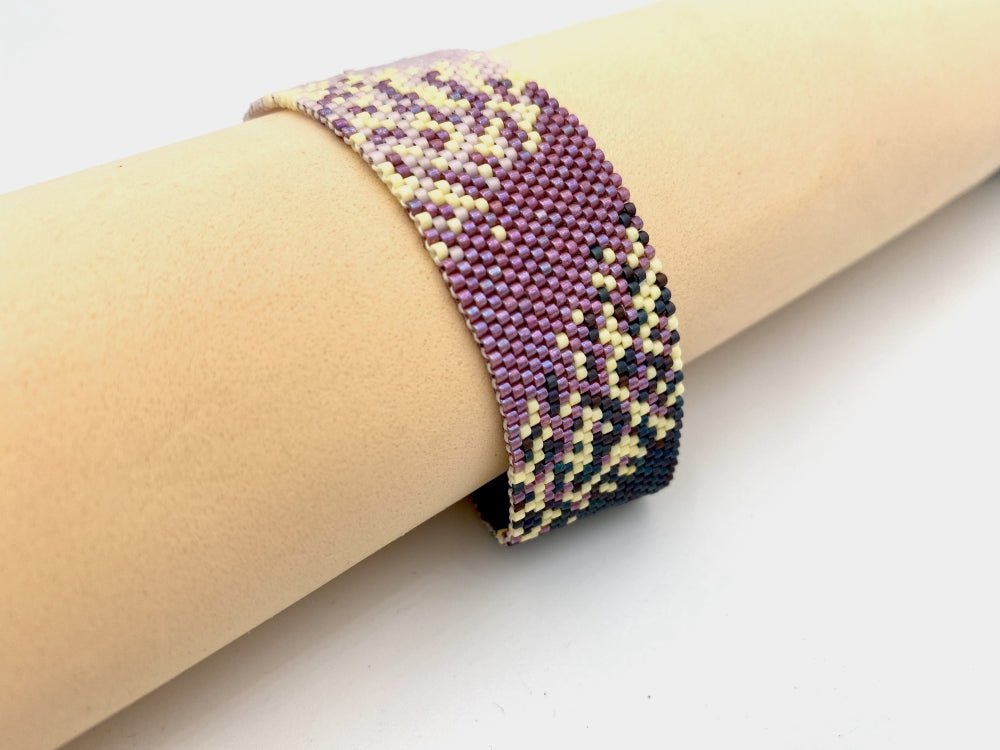 Bracelet from beads Miyuki is crafted using Peyote technique. "Tokyo Lights" collection - Ornamentico shop