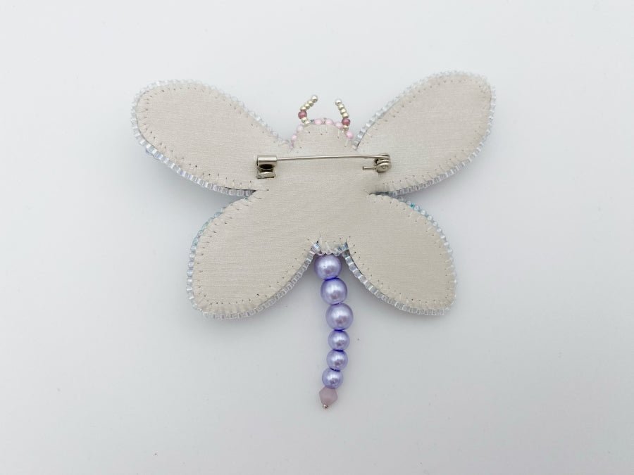 Handmade brooch "Purple Voyager"