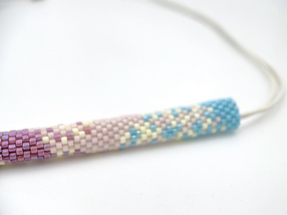 This necklace from beads Miyuki is hand made using Peyote technique - Ornamentico shop