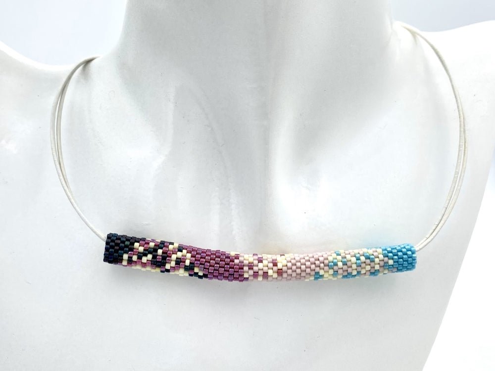 This necklace from beads Miyuki is hand made using Peyote technique - Ornamentico shop